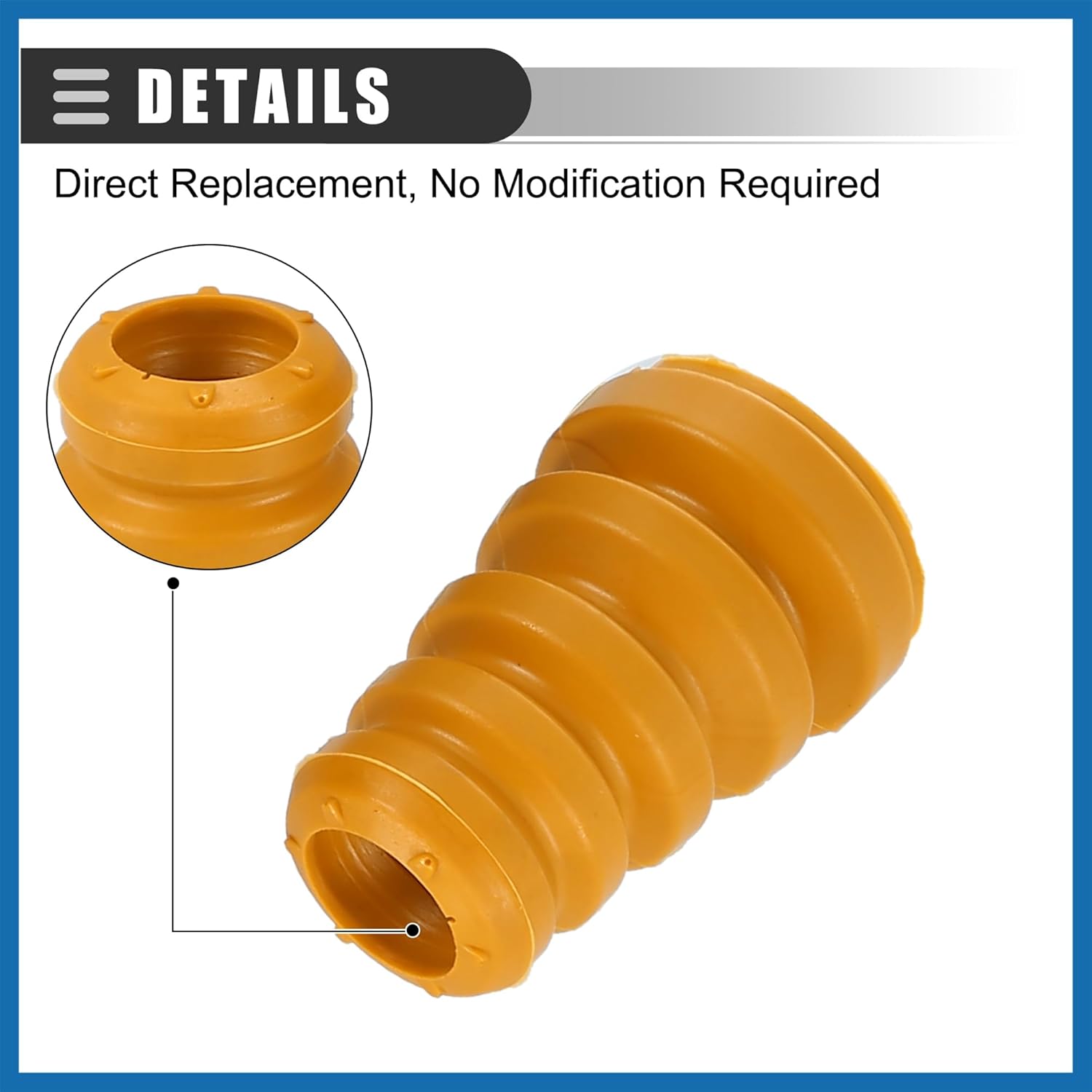 Front Suspension Bump Stop Shock Absorber Strut Boot Kit, for MITSUBISHI OUTLANDER 2014, Rubber, No.4055A031/4055A048/4040A555, Black Yellow, 2 Set Item Replacement