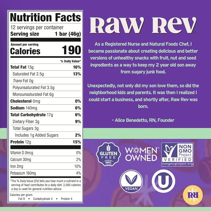Barras Veganas de Proteína Raw Rev - Mantequilla de Maní y Chocolate miniatura 2