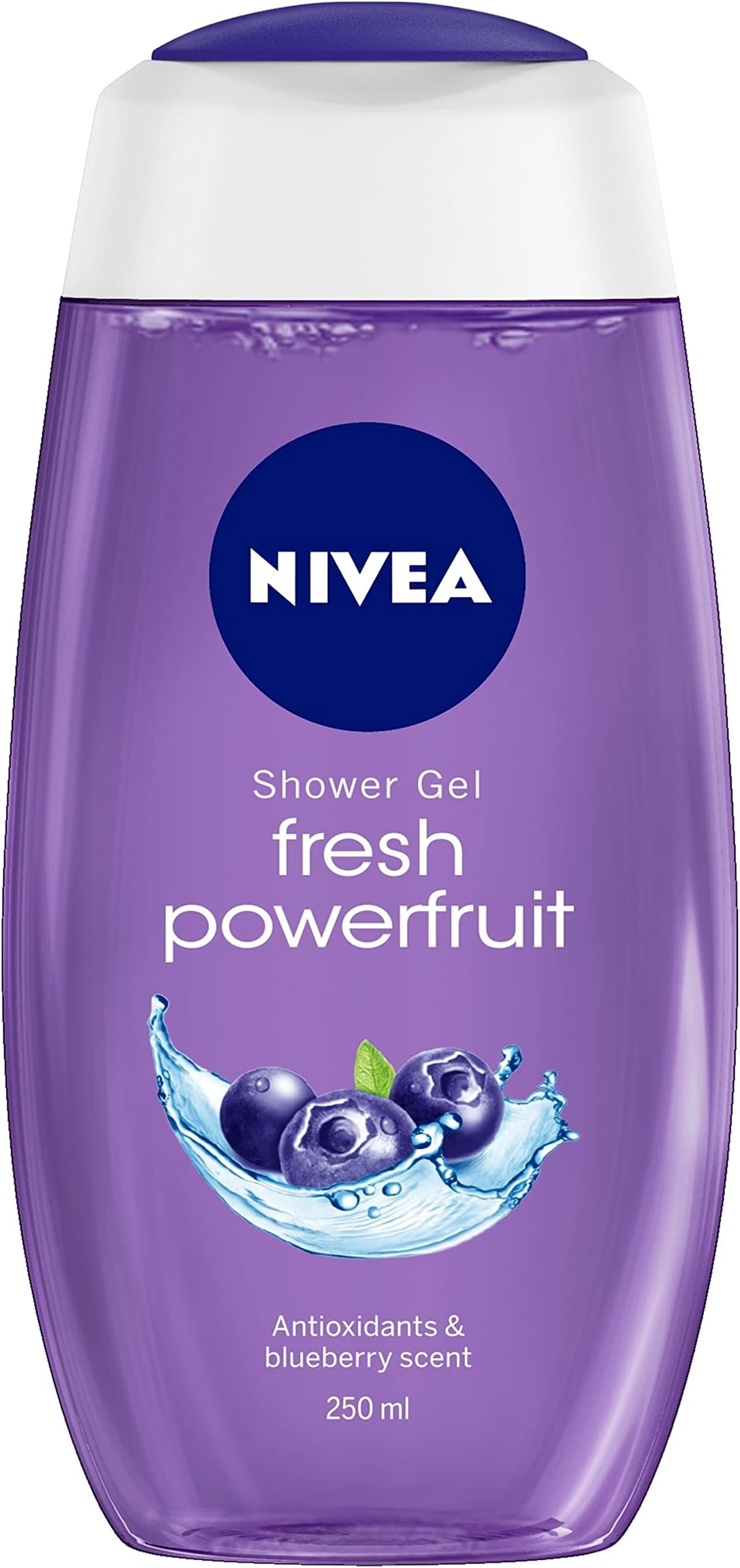 Body Wash, Fresh Powerfruit Shower Gel, with Antioxidants & Blueberry Scent, 250 ml
