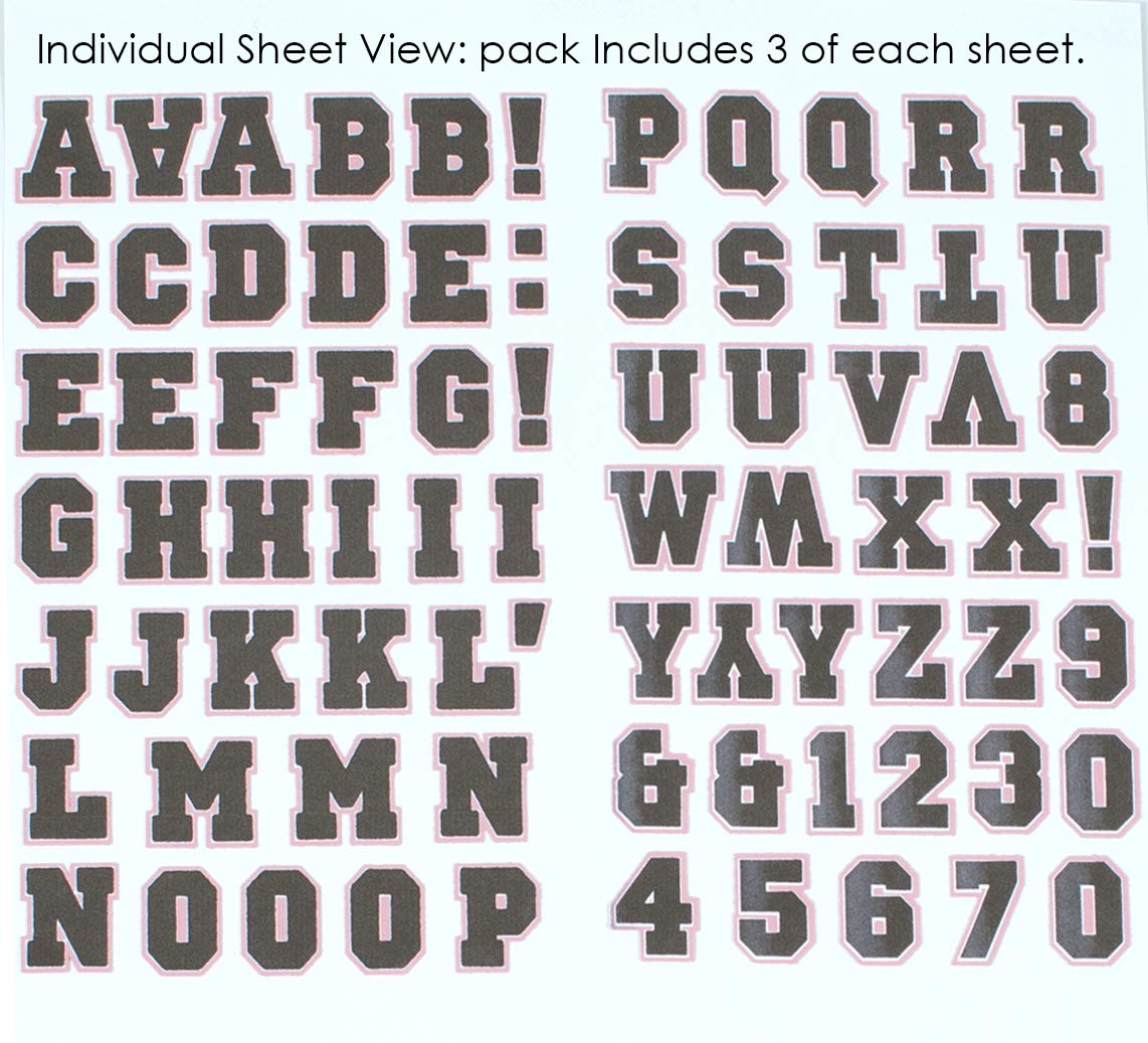 Snapklik.com : Sei 1 1/4 Inch Brown And Pink Varsity Cheer Alphabet ...