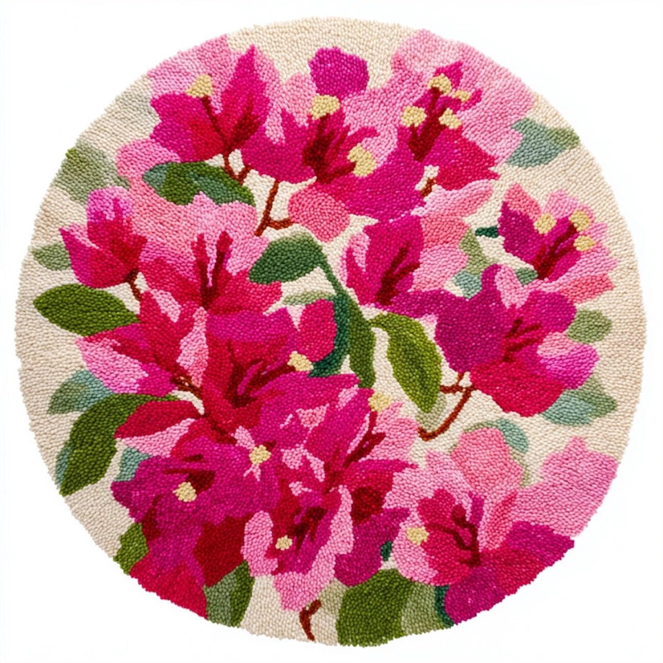 Kitquiver K Itquiver Round Rug Latch Hoo Kit Pin Plum Blossoms 60X60cm
