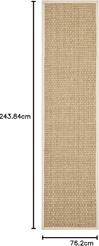 Vista 456 de SAFAVIEH Natural Fiber NF114A - Alfombra de hierba marina, tejido de canasta, con borde, para zonas de alto tráfico, sala de estar, dormitorio, 2