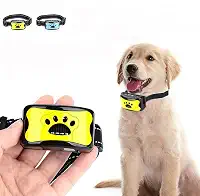 JINQII Dispositivo Anti-latido para Cães de Estimação, 7 Níveis de Sensibilidade, USB, Elétrico, Ultrassônico, Coleira para Adestramento de Cães, Parar de Latido, Vibração(Preto)
