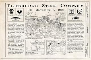 Historic Pictoric : Blueprint Title Sheet - Pittsburgh Steel Company, Monessen Works, Donner Avenue, Monessen, Westmoreland County, PA 24in x 16in