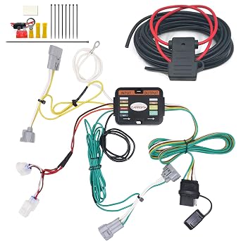 Custom Fit Vehicle Taillight Wiring Harness with 4-Way Flat Trailer Connector for 2016-2023 Toyota Tacoma