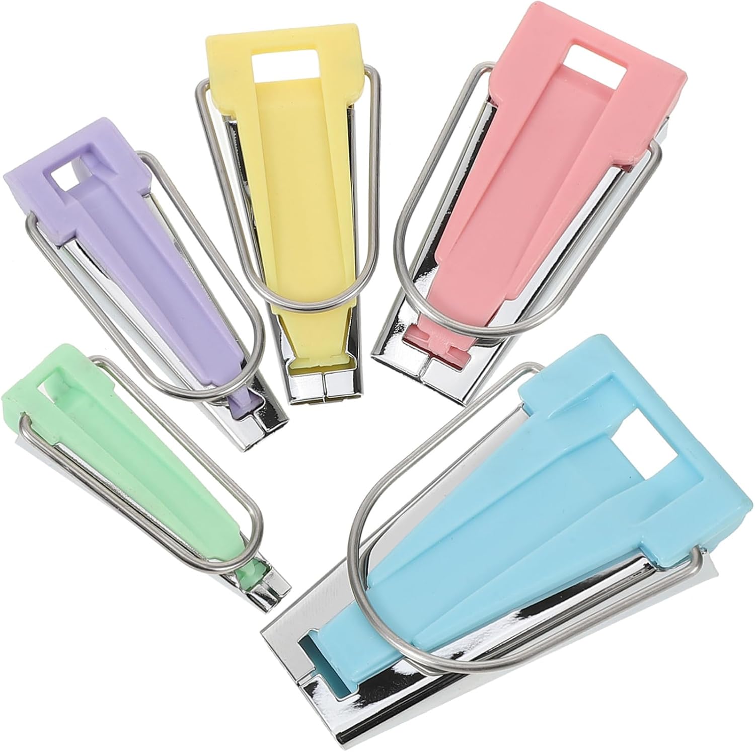PLAFOPE 5pcs Bias Tape Maker Set Multi-Color Sewing Tools for Quilting Edging and Crafts Practical Accessories for Strips Easy to Use Bias Tape Makers