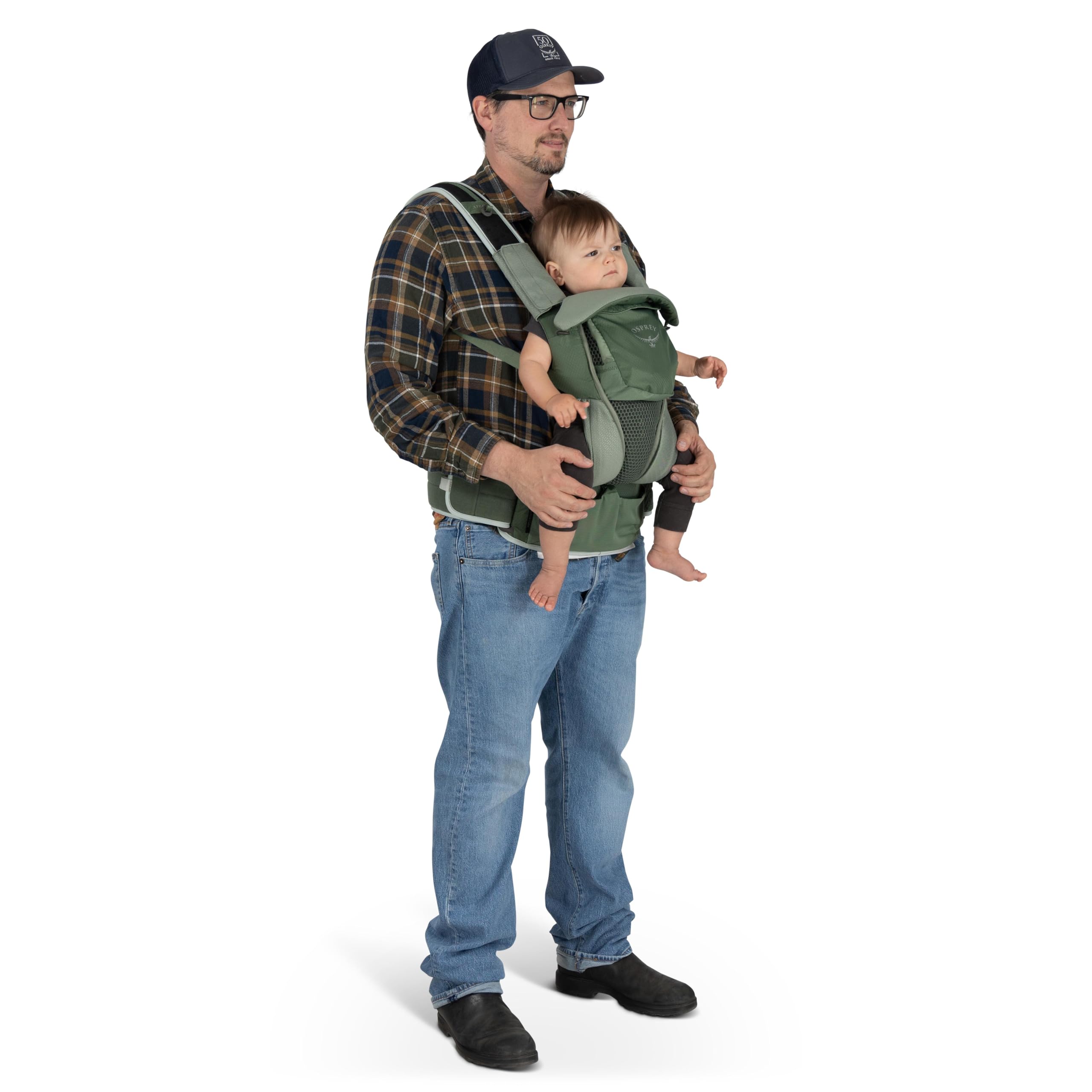 Osprey Poco Soft Carrier (Tre posizioni di trasporto dal neonato al bambino | Cintura ventrale imbottita extra-larga e ventilata | Imbracatura per le spalle traspirante) - Tidal