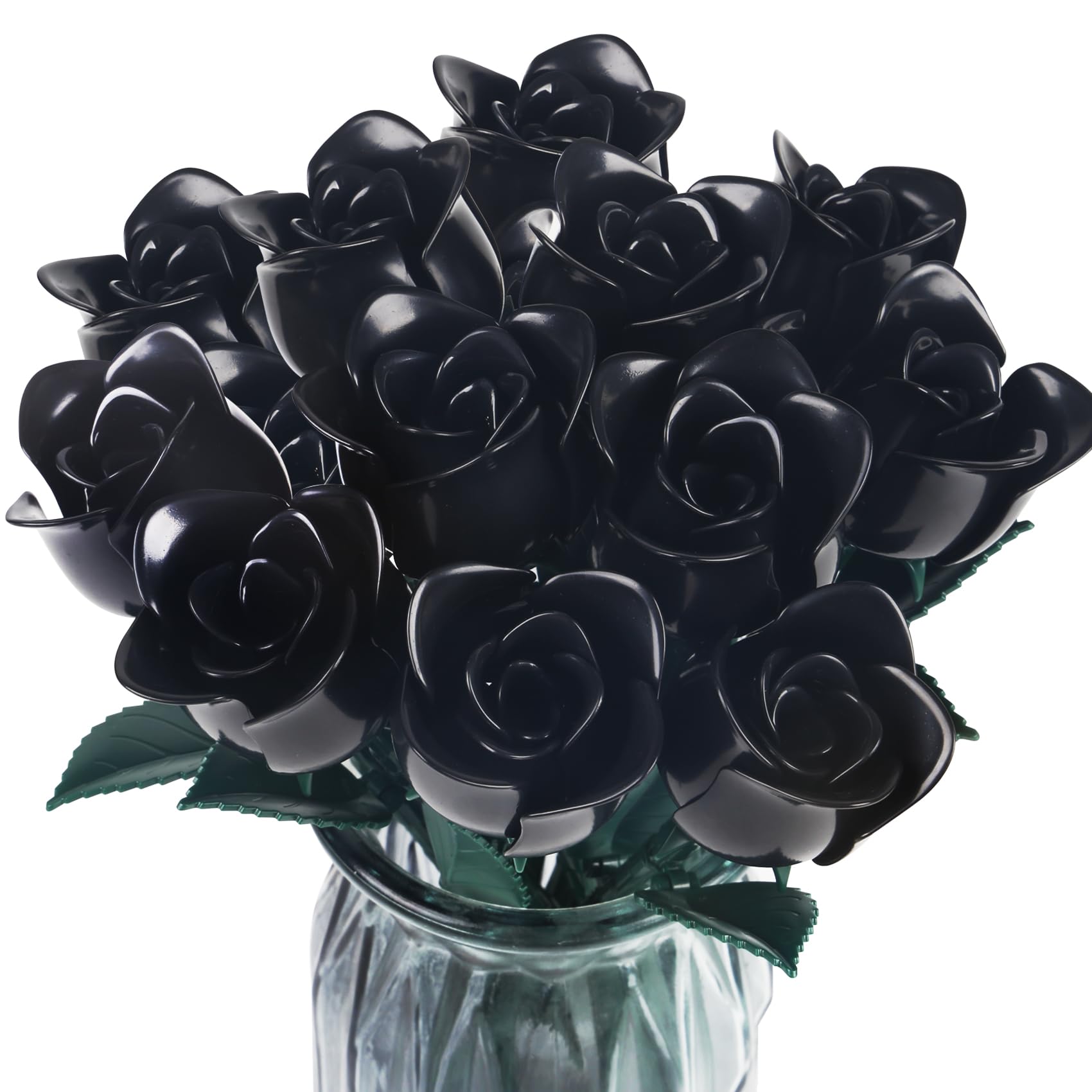 Amazon.com: 12 Black Roses Flower Bouquet Building Blocks
