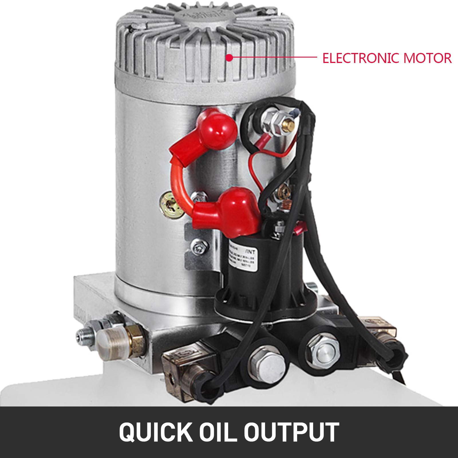 Mophorn 12V Hydraulic Dump Double Acting Hydraulic Power Unit Hydraulic