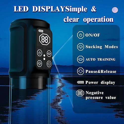 Miniatura 6 de Penisen Extendors PumpEnhancement Growth Vacuum Pumps, Electric Increase Size Training Device PLR154