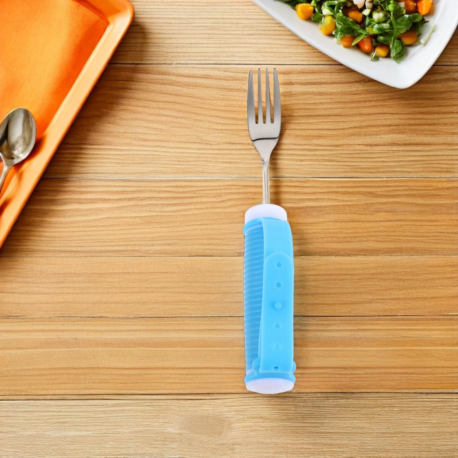PLAFOPE Cuchara De Alimentación Para Rehabilitación Cubiertos Para Discapacitados Cubiertos Adaptables Cortador De Cuchillos A