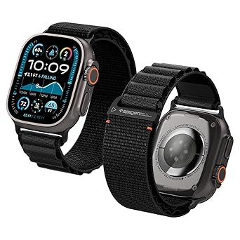 Spigen WBF1 Strap Band for Apple Watch Ultra 3/2/1(49mm), Series 11/10(46mm), Series9/8/7(45mm), SE3/SE2/SE/Series6/5/4(44mm), 3/2/1(42mm), Bold Accent&Airy Comfort