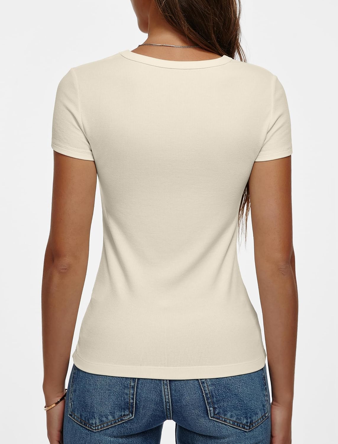 Short Sleeve Shirts for Women Crew Neck T Shirts Fitted Casual Basic Tees Summer Round Neck Causal Fashion Tops 2026 - Image 3