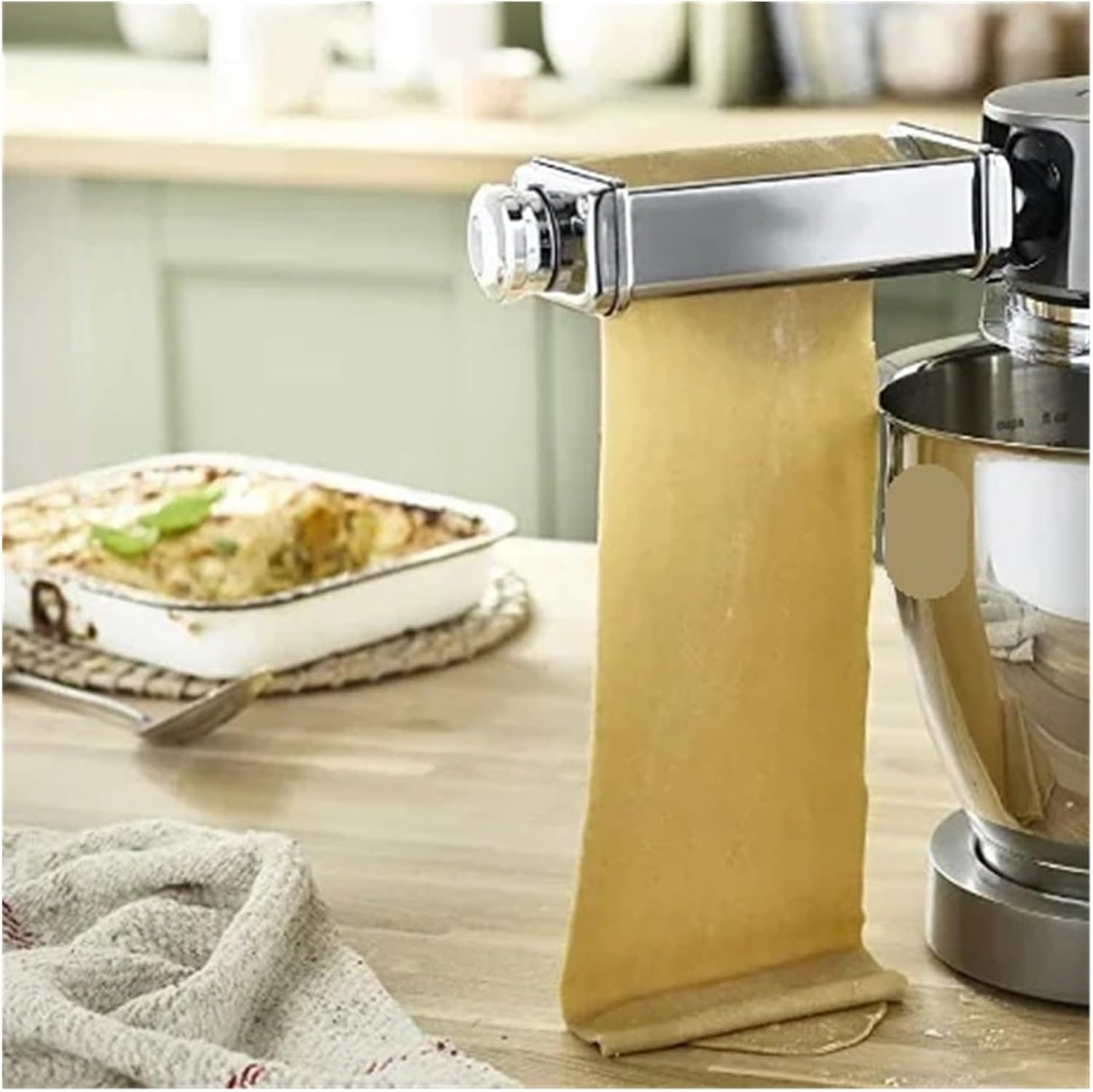 1PCS Noodle Makers Parts，Compatible For Kenwood Fettucine Cutter Roller Attachment，Compatible For Chef Major Kmix Accessories Pasta Food Processors(1PCS Flaky)
