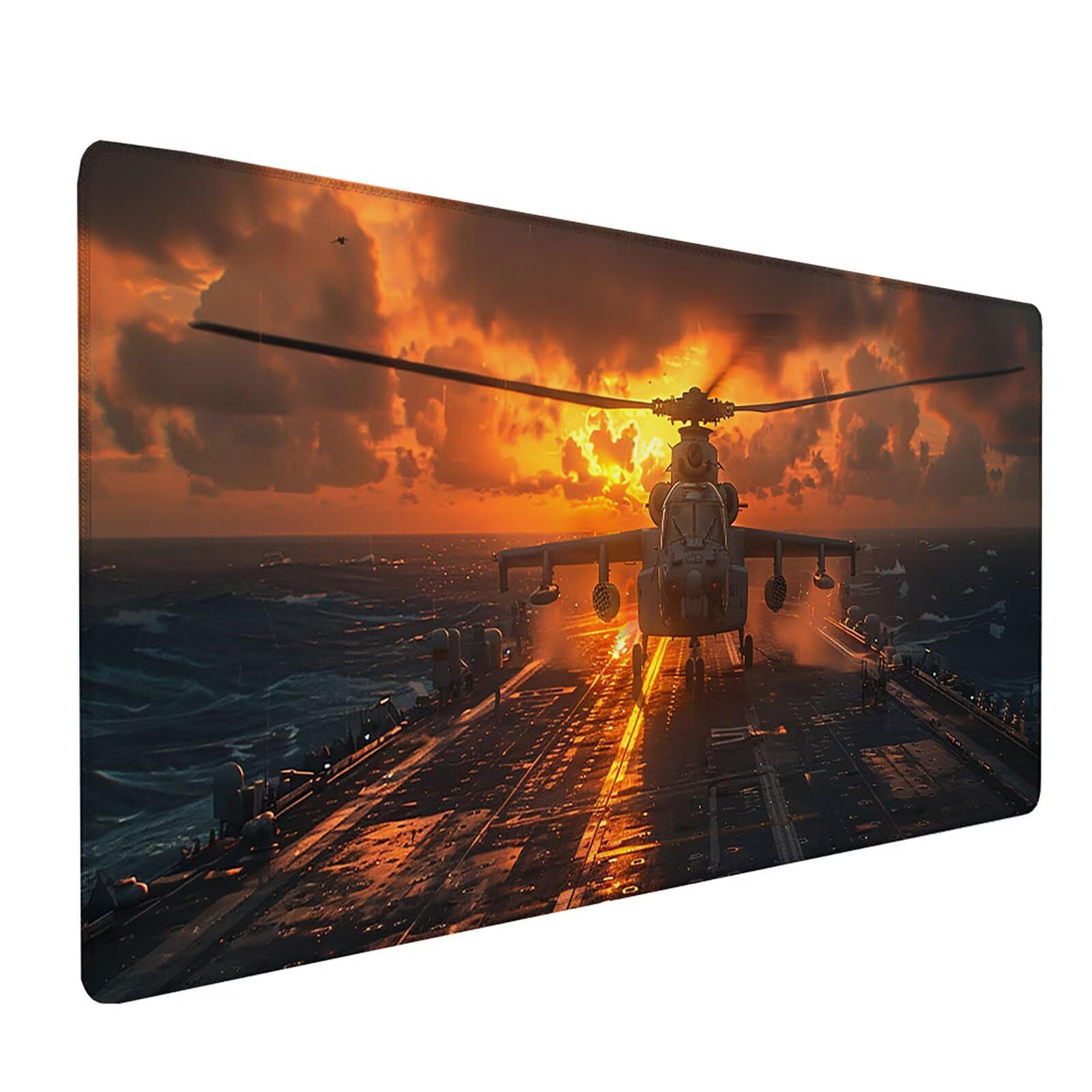 Tappetino Mouse Giallo, Tappetino Mouse XXL 1200x600 mm, Gaming Mouse Pad con Base in Gomma Antiscivolo, Gaming Mousepad Migliora Precisione e Velocità, Accessori Scrivania, Regalo, Aereo Q-1344