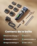 Oneisall Tondeuse à Chiens Silencieuse, Batterie 2000mAh Autonomie 4h, Tondeuse Pour Chien et Chat Poils Denses, Rasoir Animal Coupe Poils Longs (Bleu) - 9