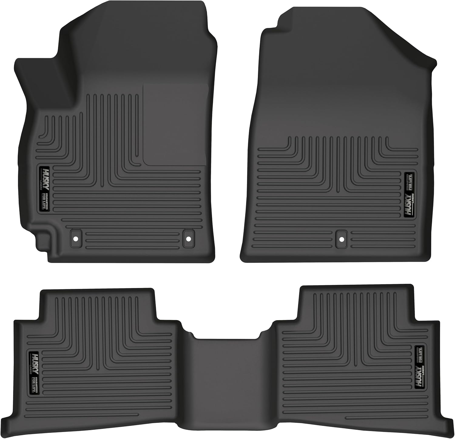Husky Liners Weatherbeater Floor Mats | Fits 2020-2026 Lincoln Corsair | Front & 2nd Row, 3-pc Black - 96711
