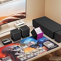 Vista 71 de ZLCA MTG YuGiOh - Caja de cartas para cartas intercambiables, MTG YuGiOh con capacidad para más de 100 tarjetas de una sola funda, caja