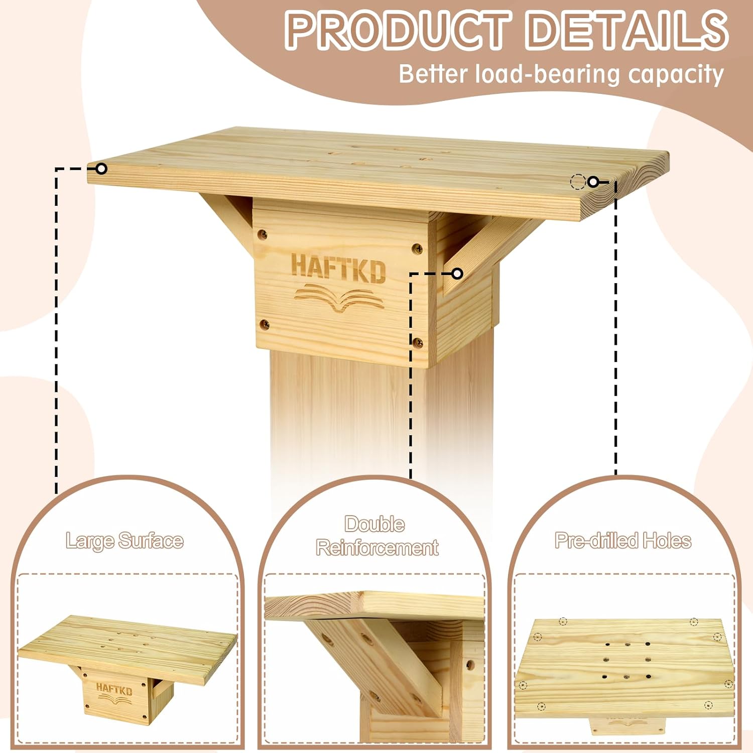 Little Library Mount, Outdoor Library Book Box Bracket Holder, Suitable for 4x4 Post, Stable & Quick - Install, for Neighborhood Community and School