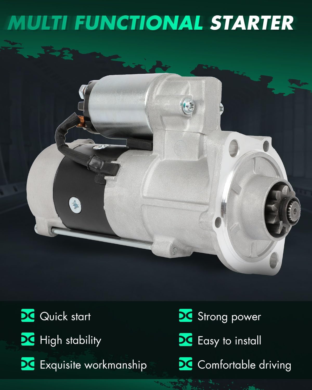 SCITOO Starter Motor fit for New Starter for Carrier-Transicold Ultra XTC M8T71871 25-39476-00 1G484-63001 Replacement Starter SMT0444