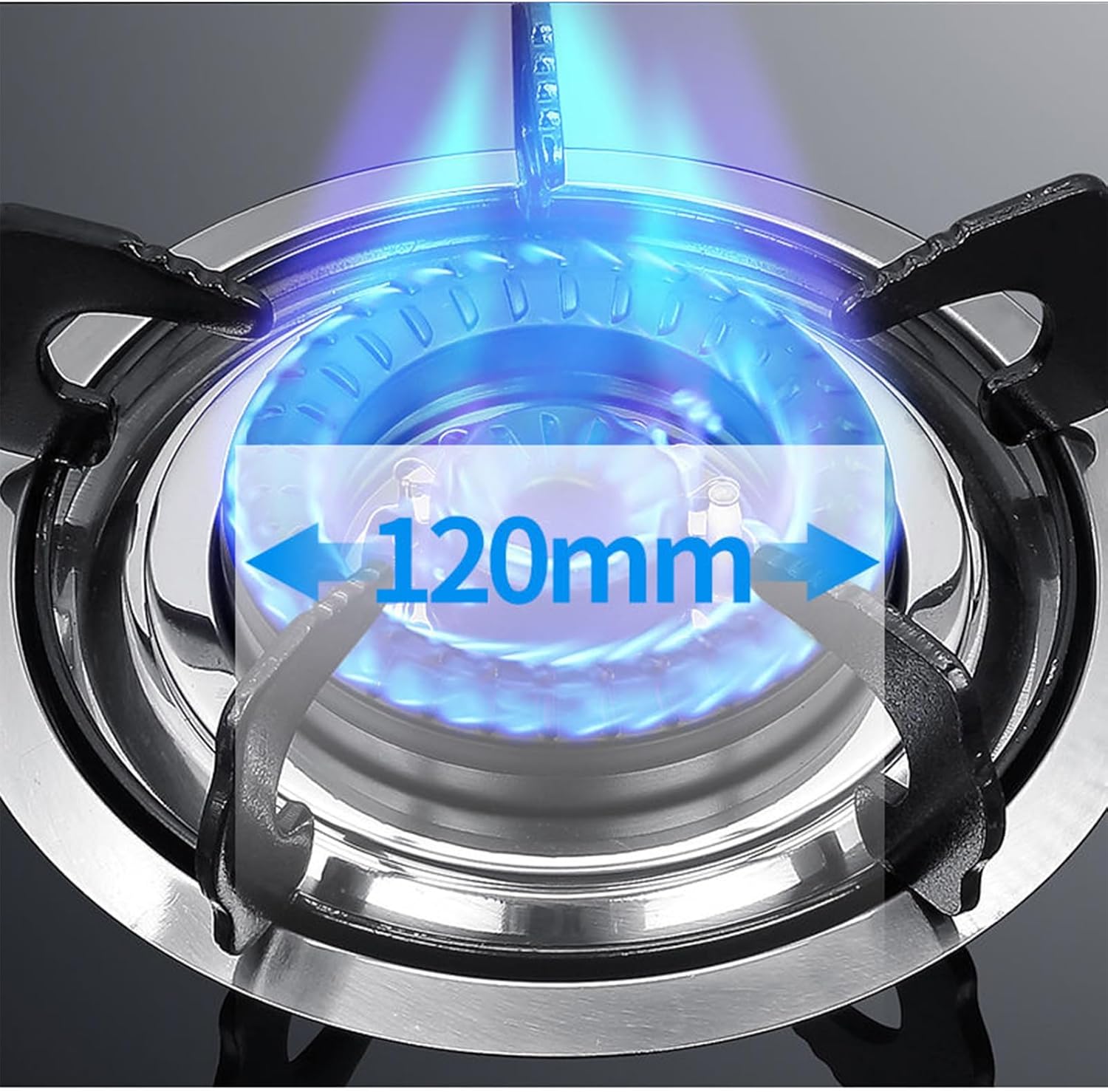 Gas Stove, Cooker 1 Burner,Gas/LP Conversion,Tempered Glass Cast Iron Pot Rack,with Flameout Protection,for Home Kitchen(NG)