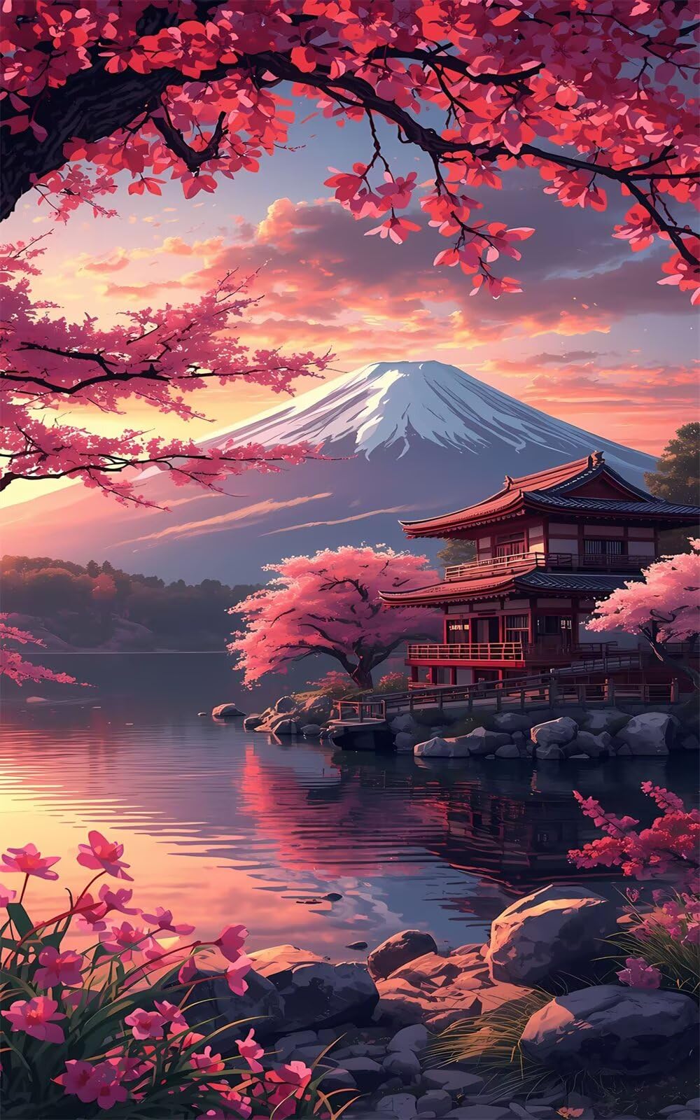 Puzzle 1200 Pezzi Paesaggi Giapponesi Puzzle per Adulti, Difficile e Sfidante con Poster Idea Regalo per Appassionati Puzzle Classici