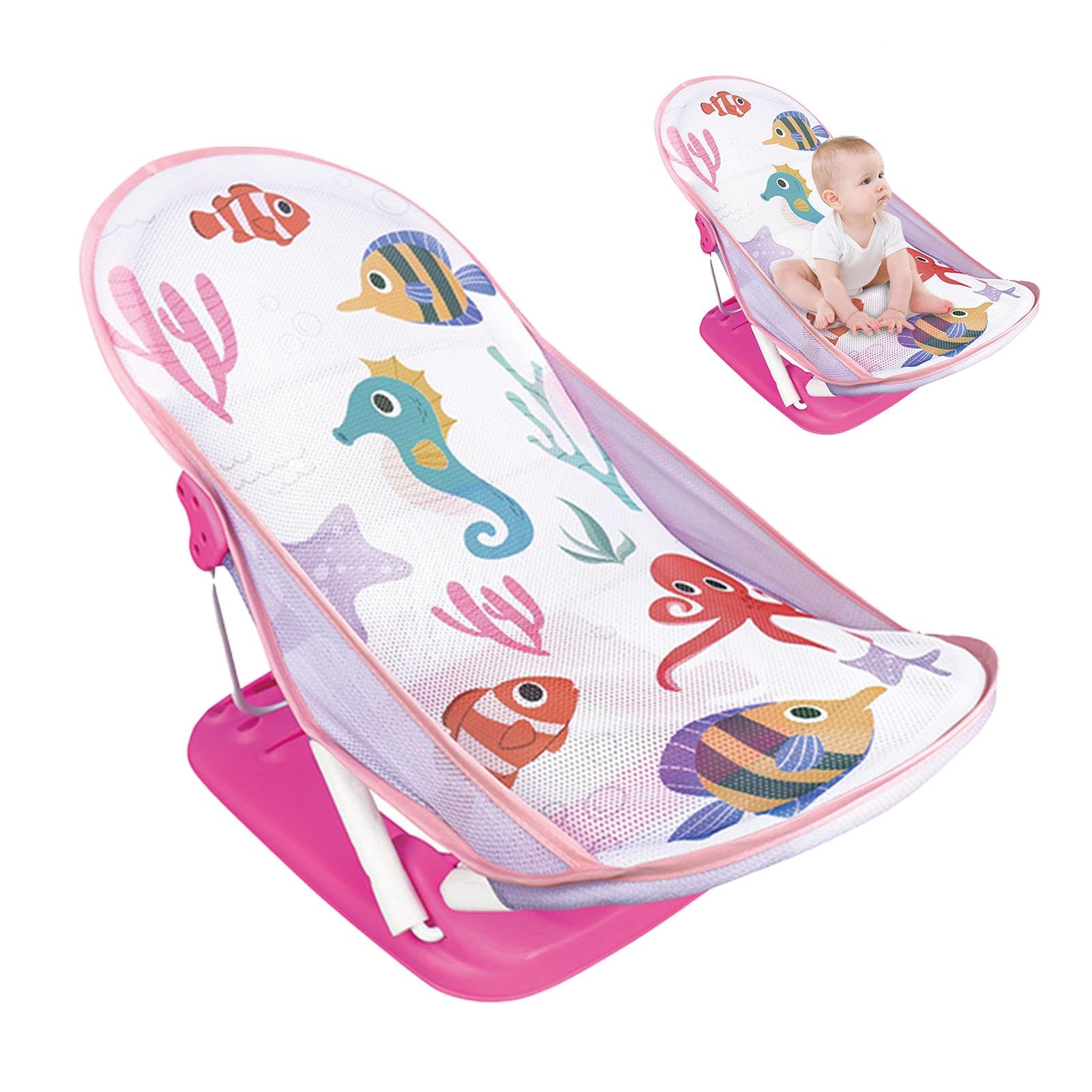 Asiento de baño para bebé – Silla de baño para bebé que ahorra espacio