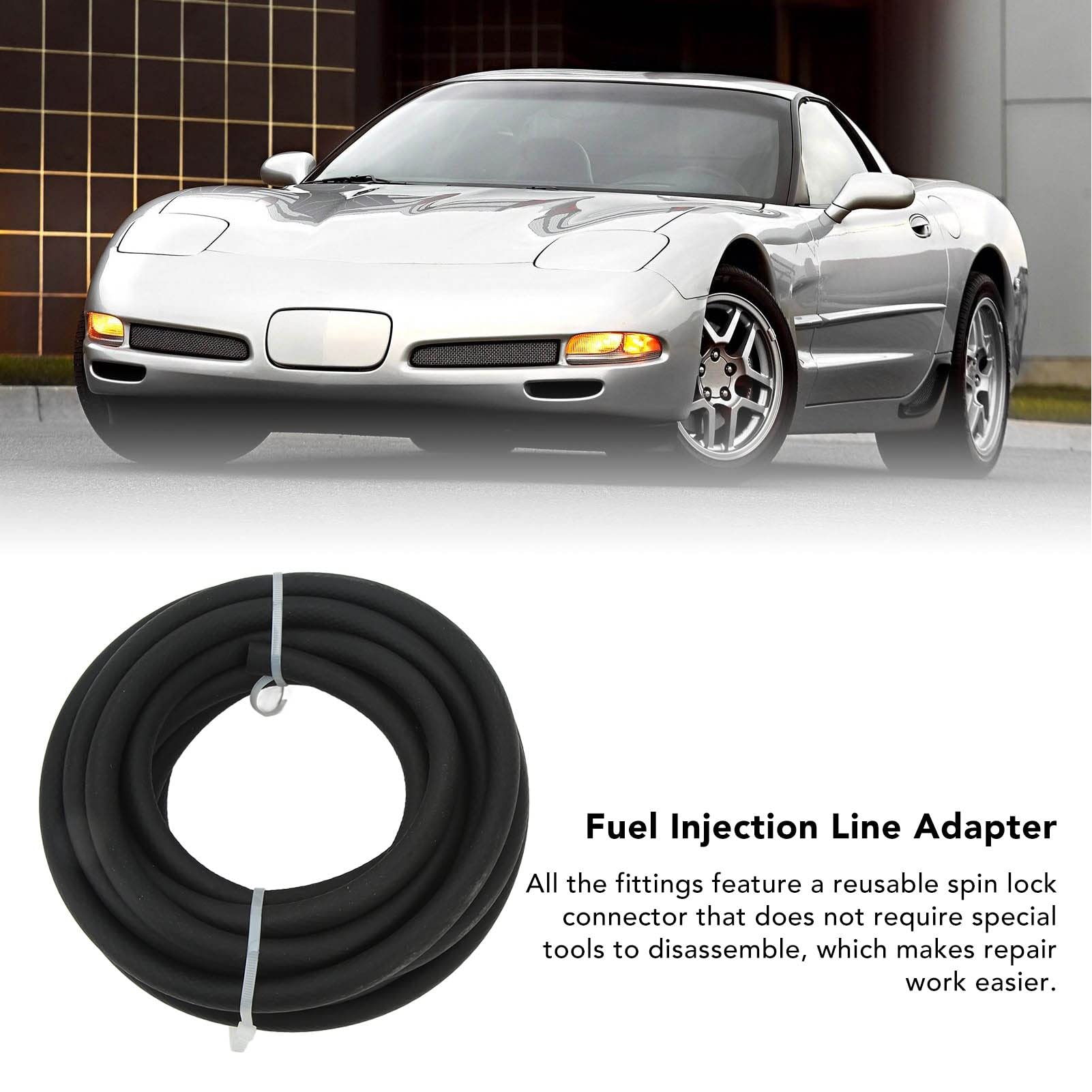 Tubo Flessibile da 25 Piedi E Raccordi Per Sistema di Iniezione Carburante EFI, Kit Completo Linea Carburante Conversione 3/8 Pollici 6 An LS,