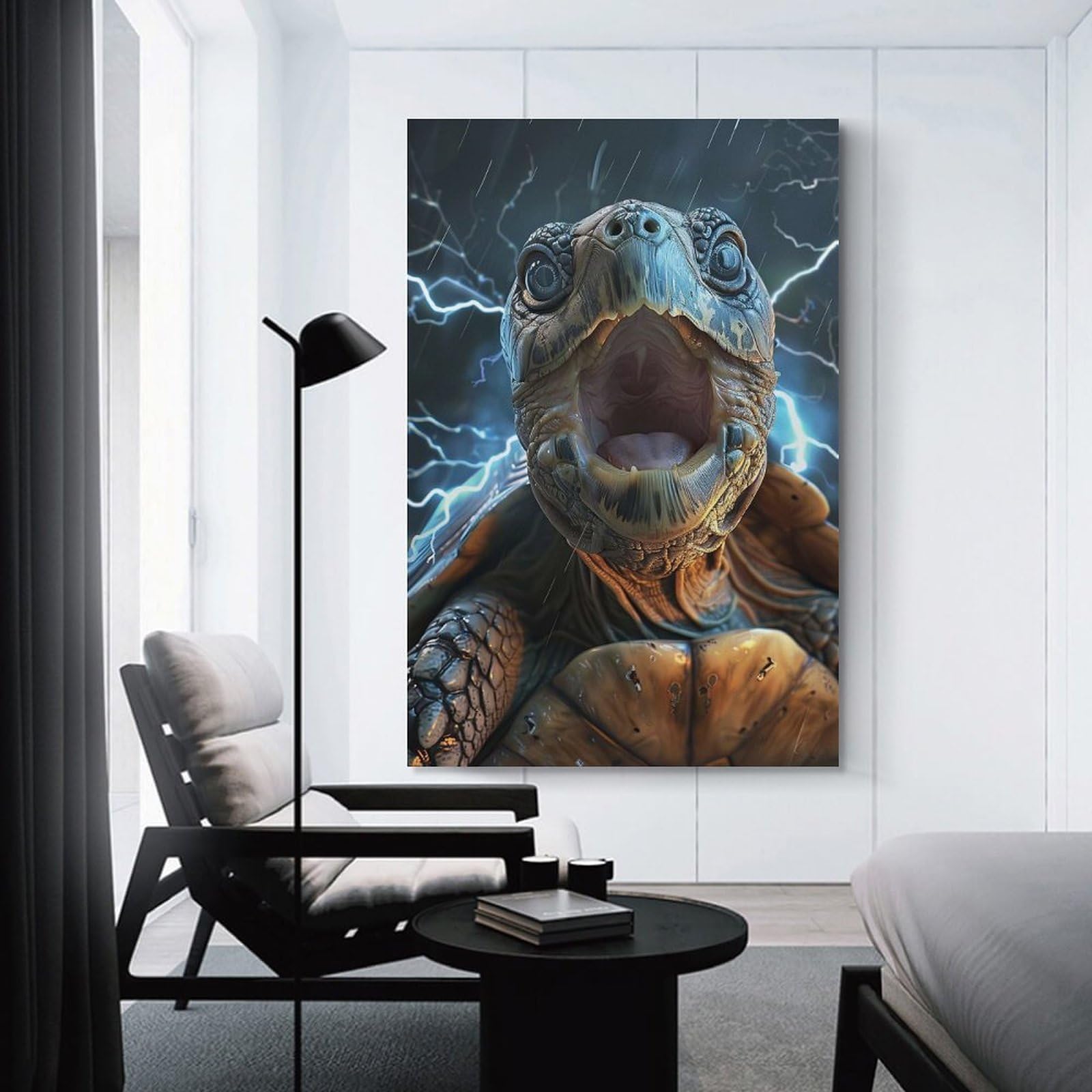 Junmoney Room Decor Wall Art Turtle Lightning, 20x30inch(50x75cm), for Hallway, Bedroom Or Modern Interiors, Gift Idea for Housewarming And Birthdays