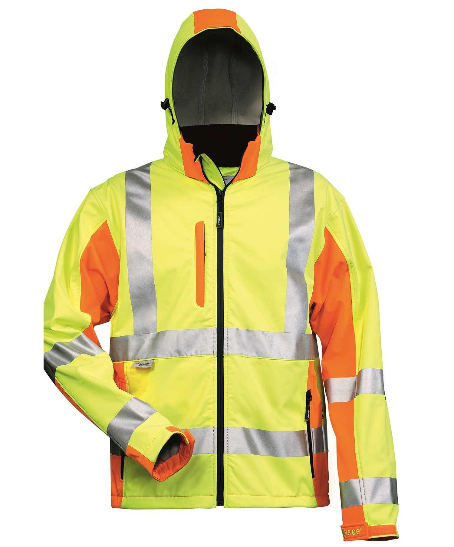 Elysee Warnschutz-Softshelljacke "Adam" Größe, 1 Stück, L, gelb/orange, 22735-L