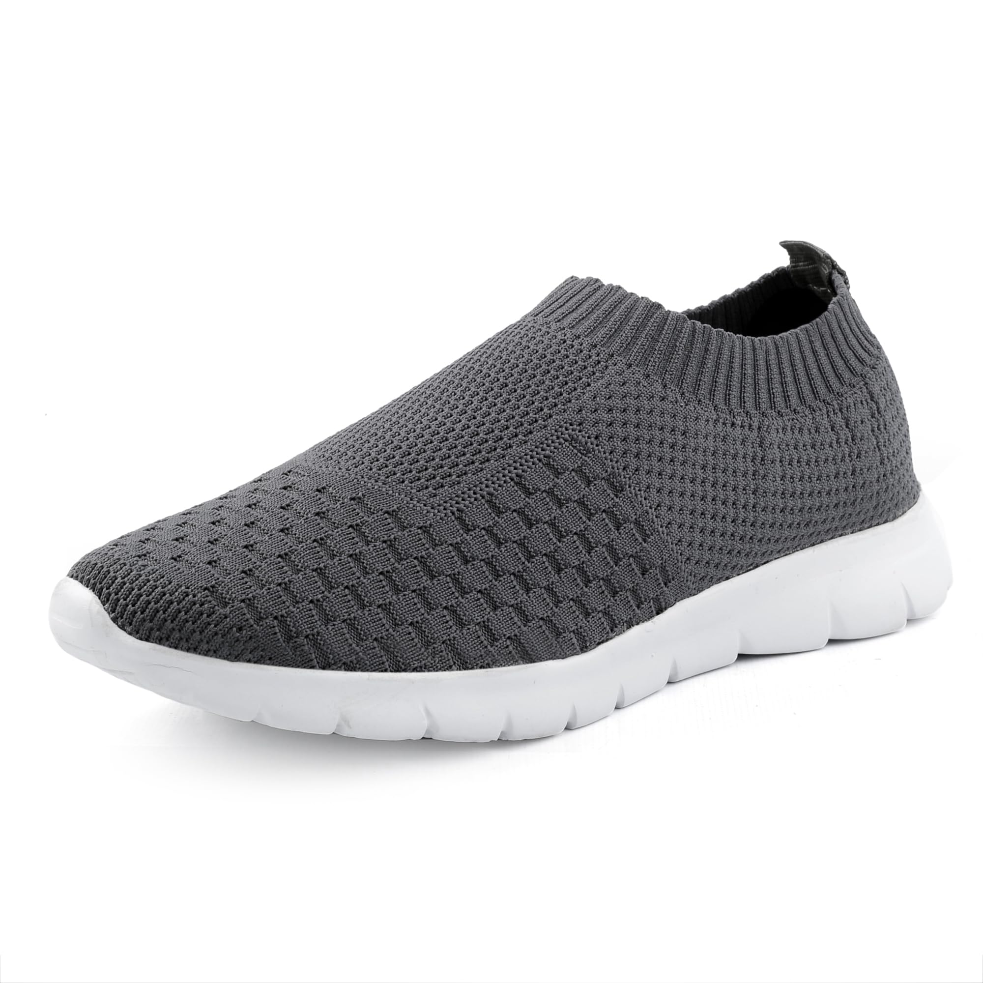 KraasaMen's Slip on Walking Shoes Ultra Light Breathable Non Slip Running Shoes Casual Fashion Sneakers Mesh Workout Sports