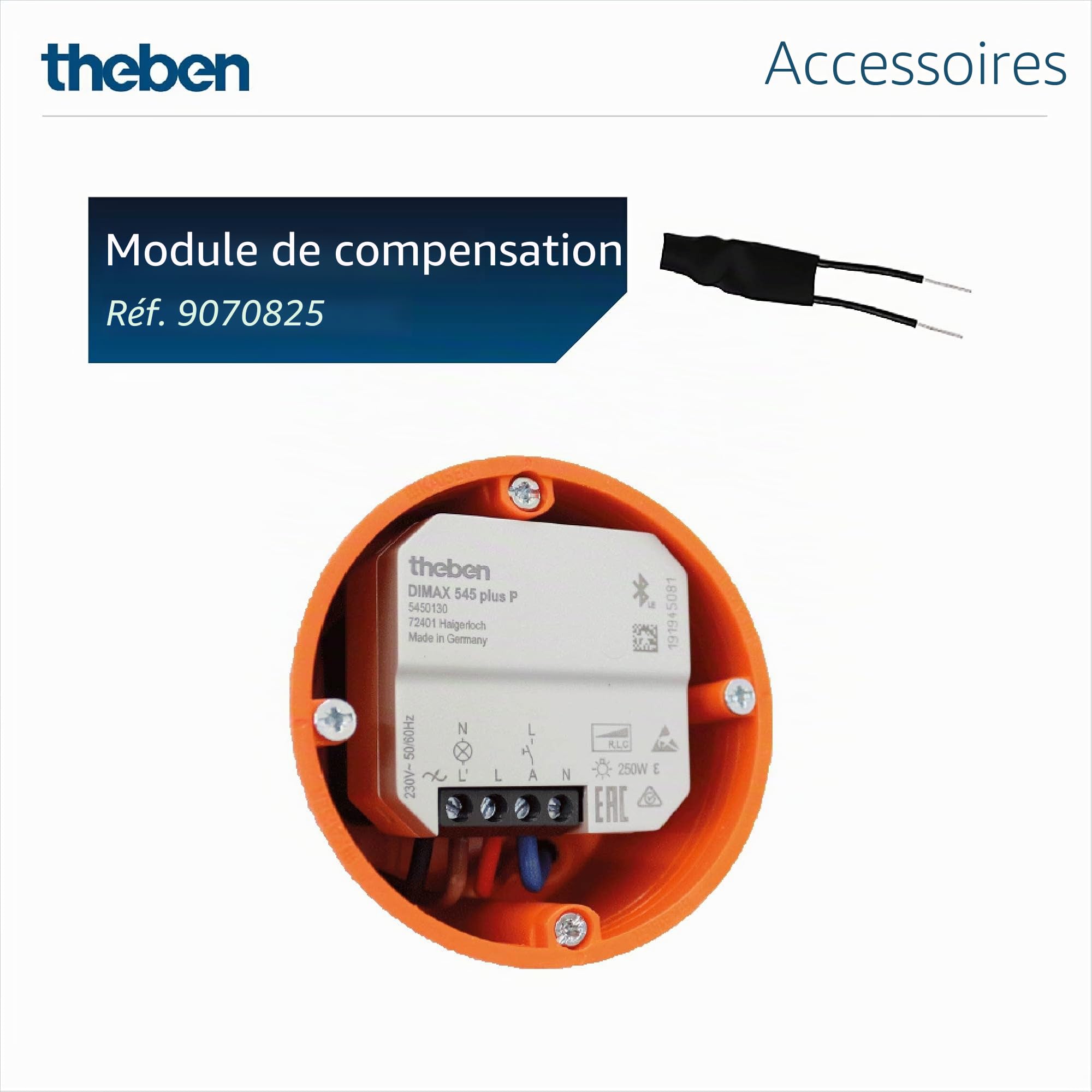 Theben 5450130 DIMAX 545 plus P variateur universel R/L/C 250 W LED