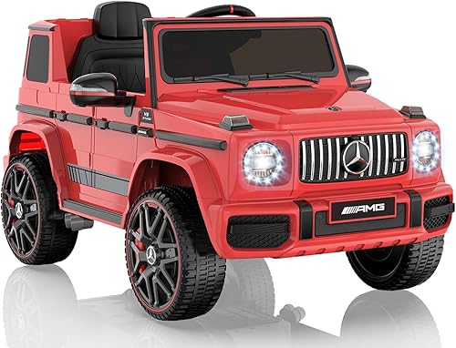 Miniatura 7 de ANPABO Auto Mercedes-Benz G63 con licencia para niños automóvil de paseo de 12 V automóvil eléctrico con altura de puerta ajustable sistema de