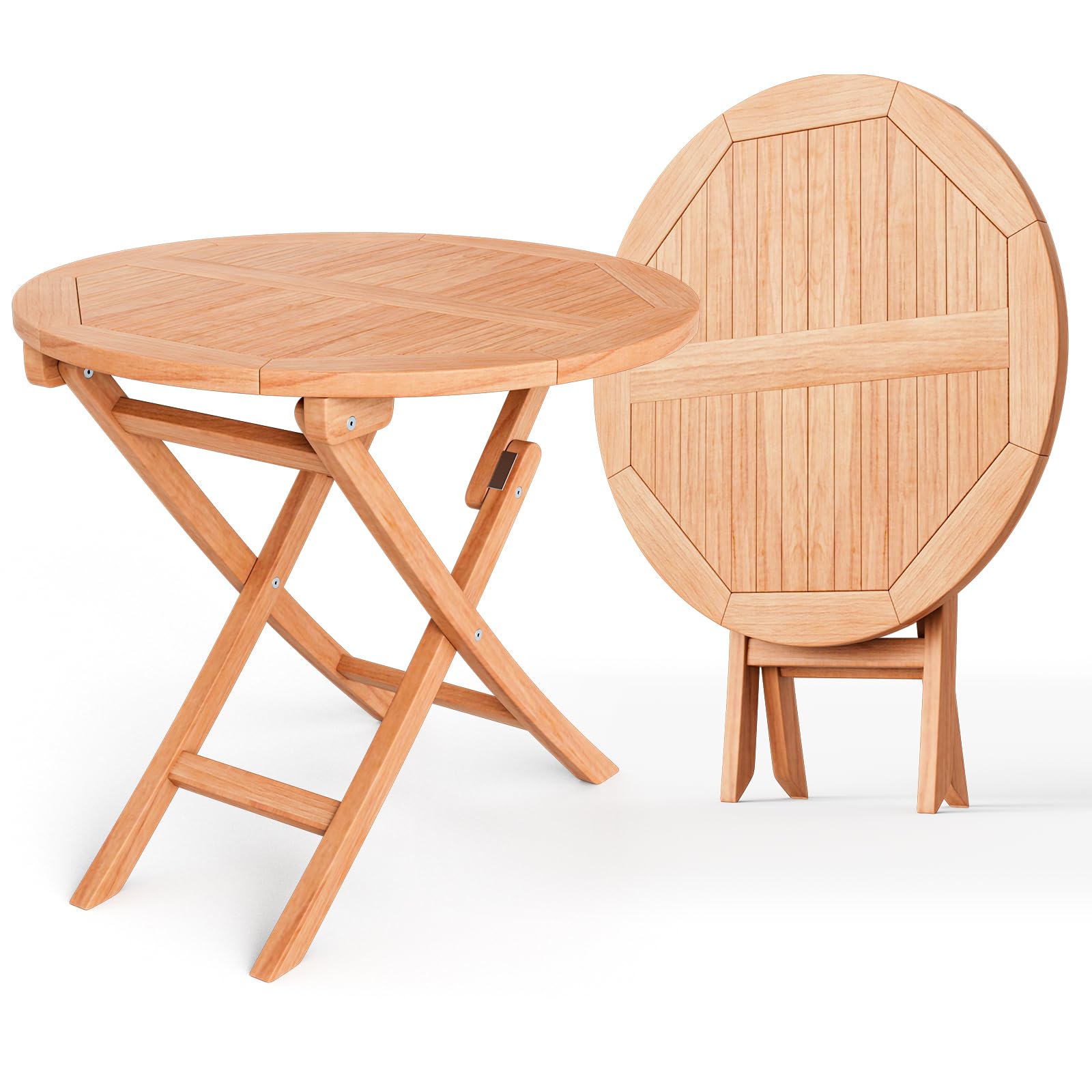 Amazon.com : Giantex 31.5” Outdoor Folding Table, Indonesian Teak