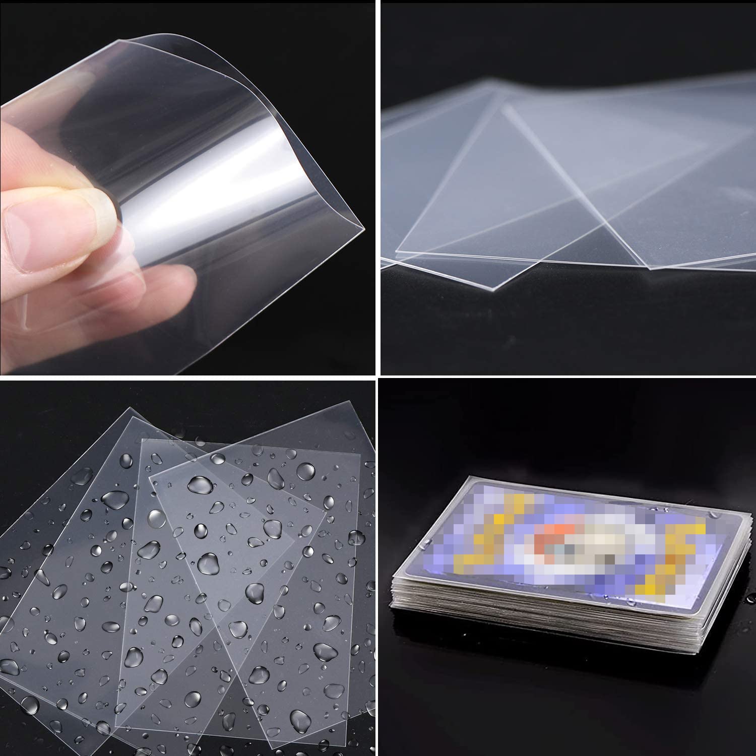 100 Fundas para Cartas Estándar, 66x91mm Fundas para Cartas de Comercio, Poke-mon, Transparente Soft Sleeves, Protectoras de Tarjeta — view 3