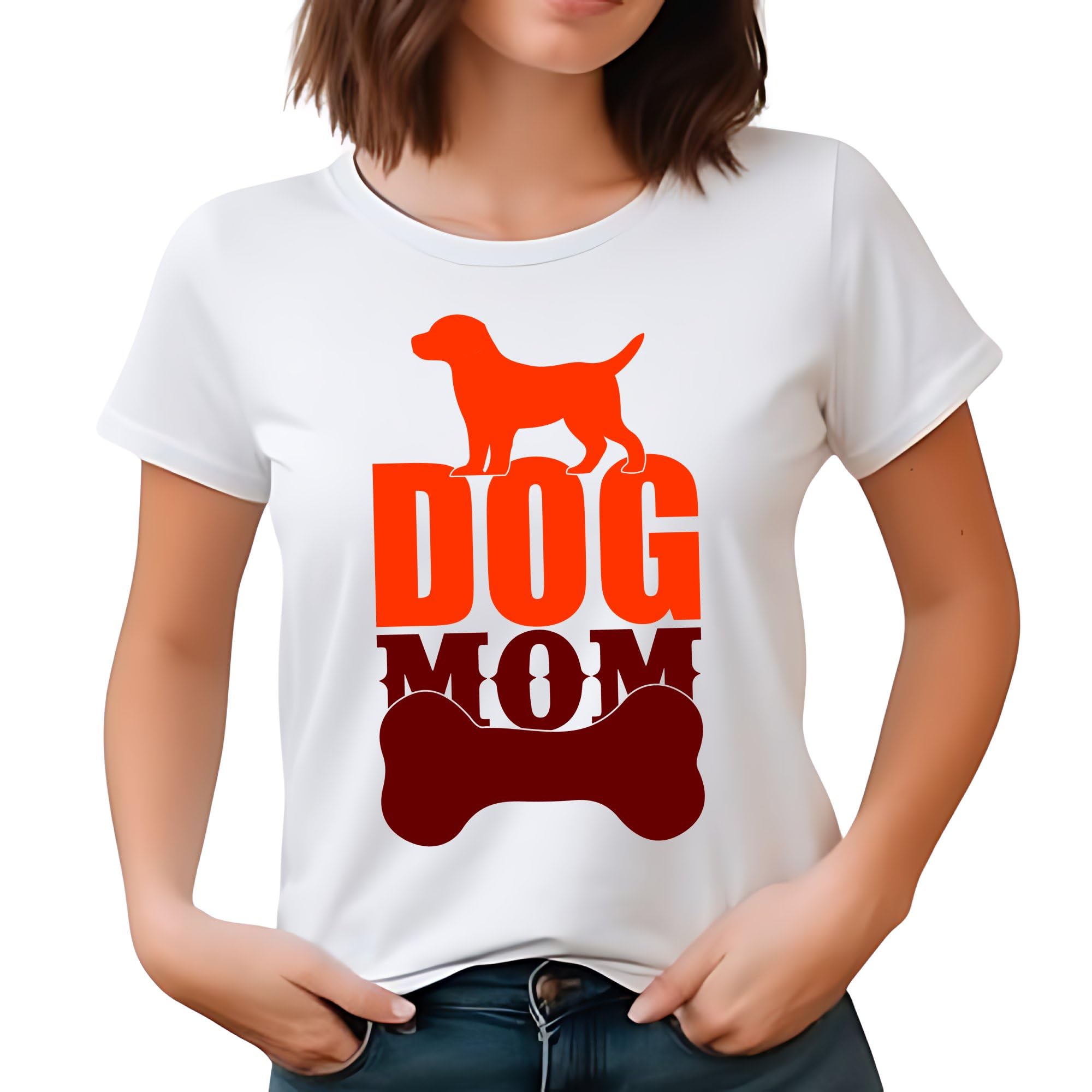 Seek Buy LoveDog Mom T-Shirt, Pet Lover Graphic Tee, Women's Casual Shirt, Dog Owner Gift, Comfortable Cotton Top, Dog Mama Shirt, Animal Lover Apparel
