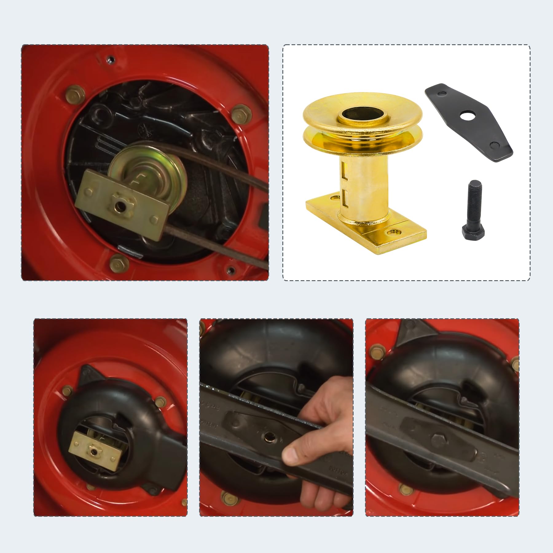 Thaekuns 687-02528 - Adaptador de Cuchilla para cortacésped con polea, Kit de Adaptador de polea de accionamiento de 25 mm para MTD Yard-Man Troy-Bilt TB230 240 260 280, etc