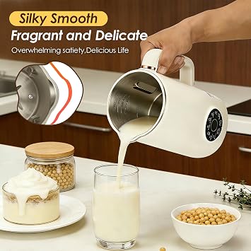 8 in 1 Nut Milk Maker,1000ML Automatic Soy Milk Maker, Jug Blenders, for Homemade Plant-based Milk, Oat, Soy, Fruit,Corn Juice with Delay Setting and Self Cleaning and Keep Warm