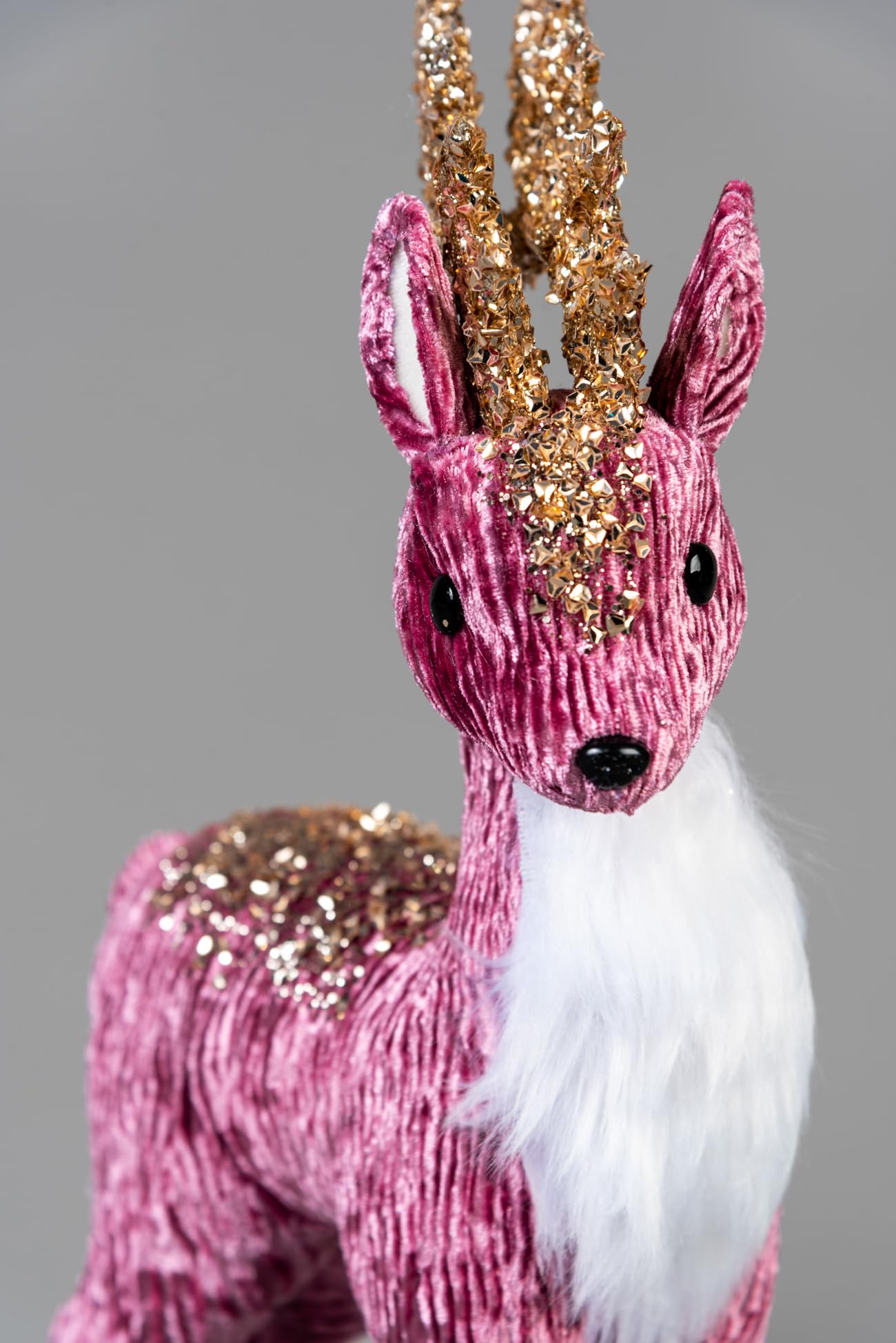 SHATCHI 35cm Reindeer Figure Burgundy/Gold Costume Santa’s Friends Christmas Tabletop Centrepiece Showpieces Home Art & Craft Xmas Party Window Décor - Image 2