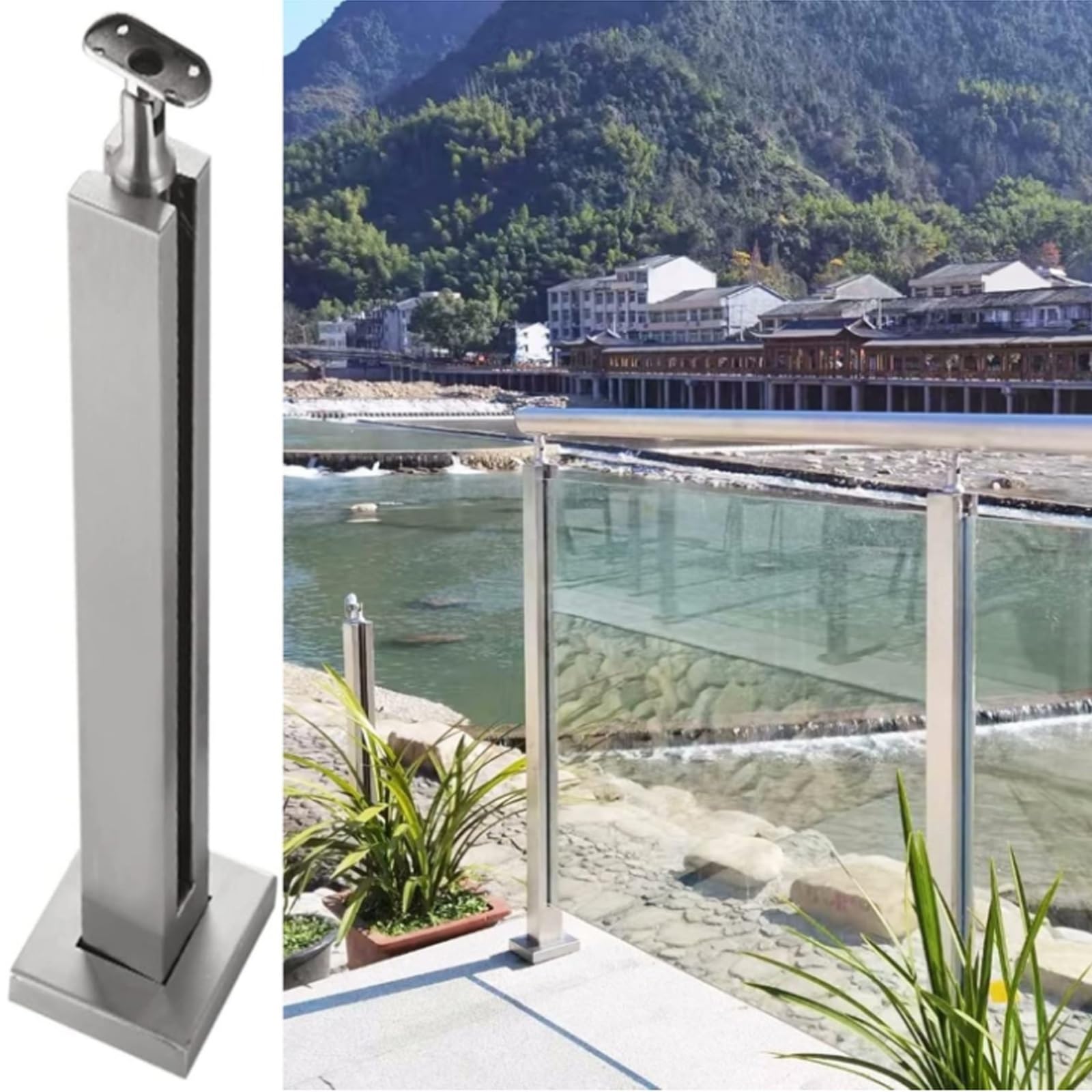 Clôture de piscine en acier inoxydable pour terrasse et pont de 1 à 6 m