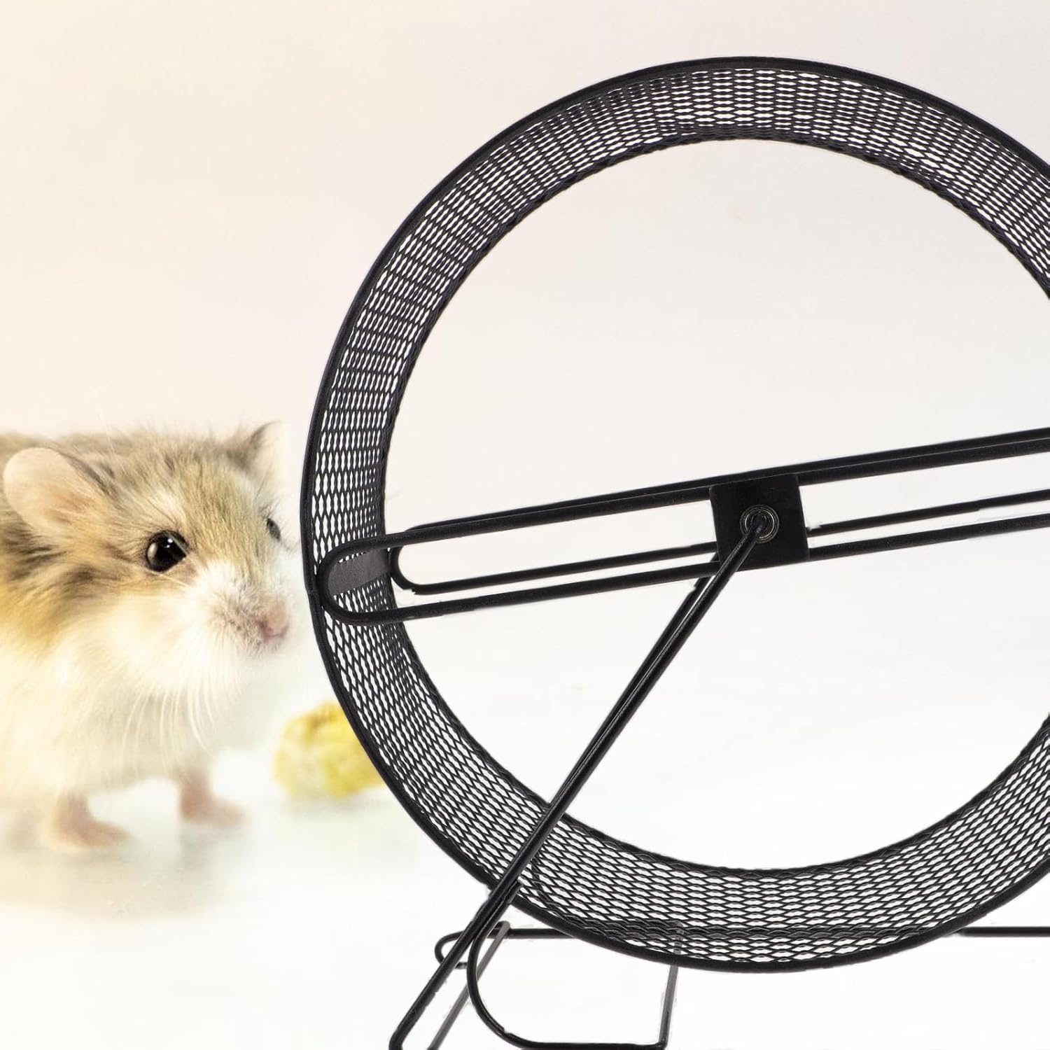 TEHAUX Chinchilla Wheel Hamster Running Wheel Hedgehog Running Toy with Rack Hamster Exercise Wheel Mute Exercise Non Slip Cage Accessories Toys Small Wheel