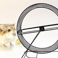 Vista 3 de TEHAUX Chinchilla Wheel Hamster Running Wheel Hedgehog - Juguete para correr con estante para hámster, rueda de ejercicio silenciosa