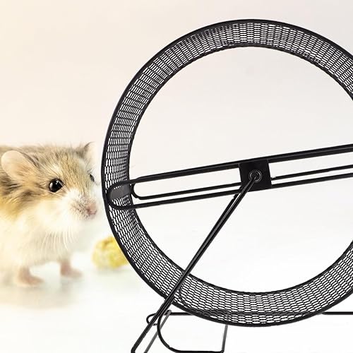 Miniatura 3 de TEHAUX Chinchilla Wheel Hamster Running Wheel Hedgehog - Juguete para correr con estante para hámster, rueda de ejercicio silenciosa,