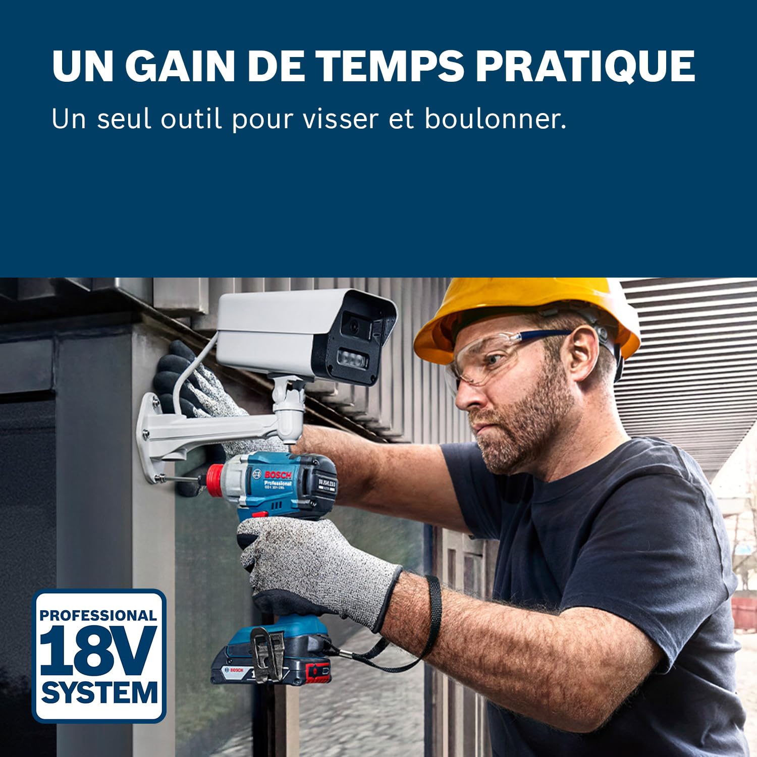 Bosch Professional 18V System Tournevis à percussion sans fil GDX 18V-285 (L-BOXX incluse, sans batterie/chargeur)