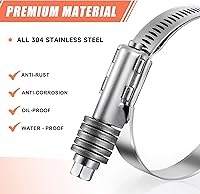 Vista 5 de 4 Pack Abrazadera de Manguera de Engranaje de Gusano de Servicio Pesado, Rango Ajustable 1 3/4"-2 5/8" (44-67mm) Abrazadera de Manguera de Engranaje