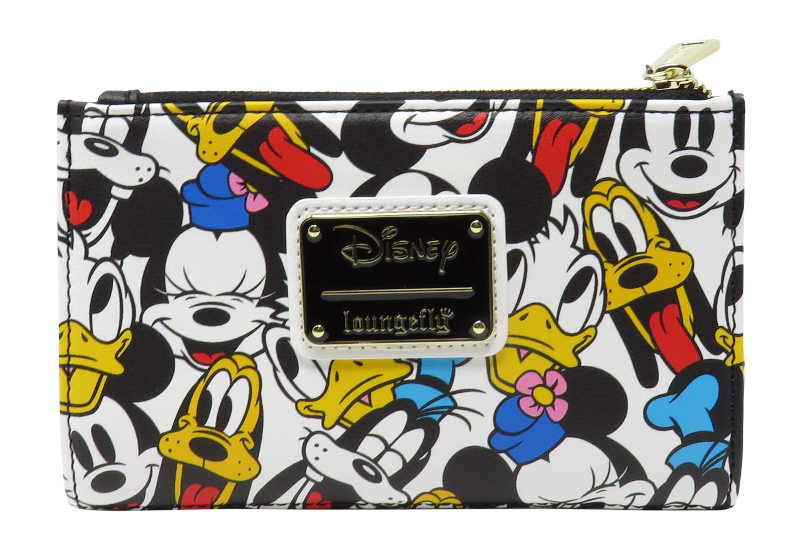 Loungefly Disney The Fab 5 Mickey Minnie Allover Print Bi-fold Wallet