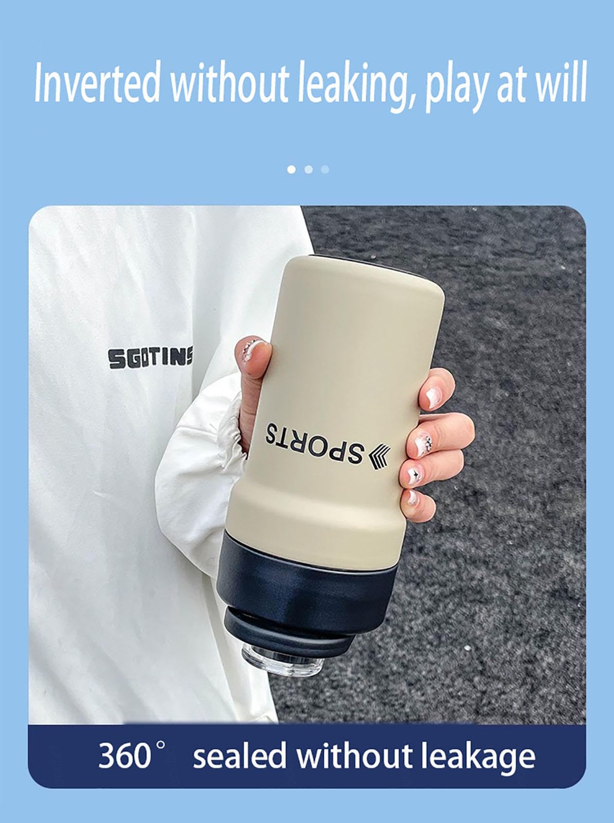 Kubek termiczny ze stali nierdzewnej z podwójną ścianką 680 ml, izolowany kubek do kawy bez BPA, powlekany proszkowo kubek kempingowy, biuro na zewnątrz, B-680 ml
