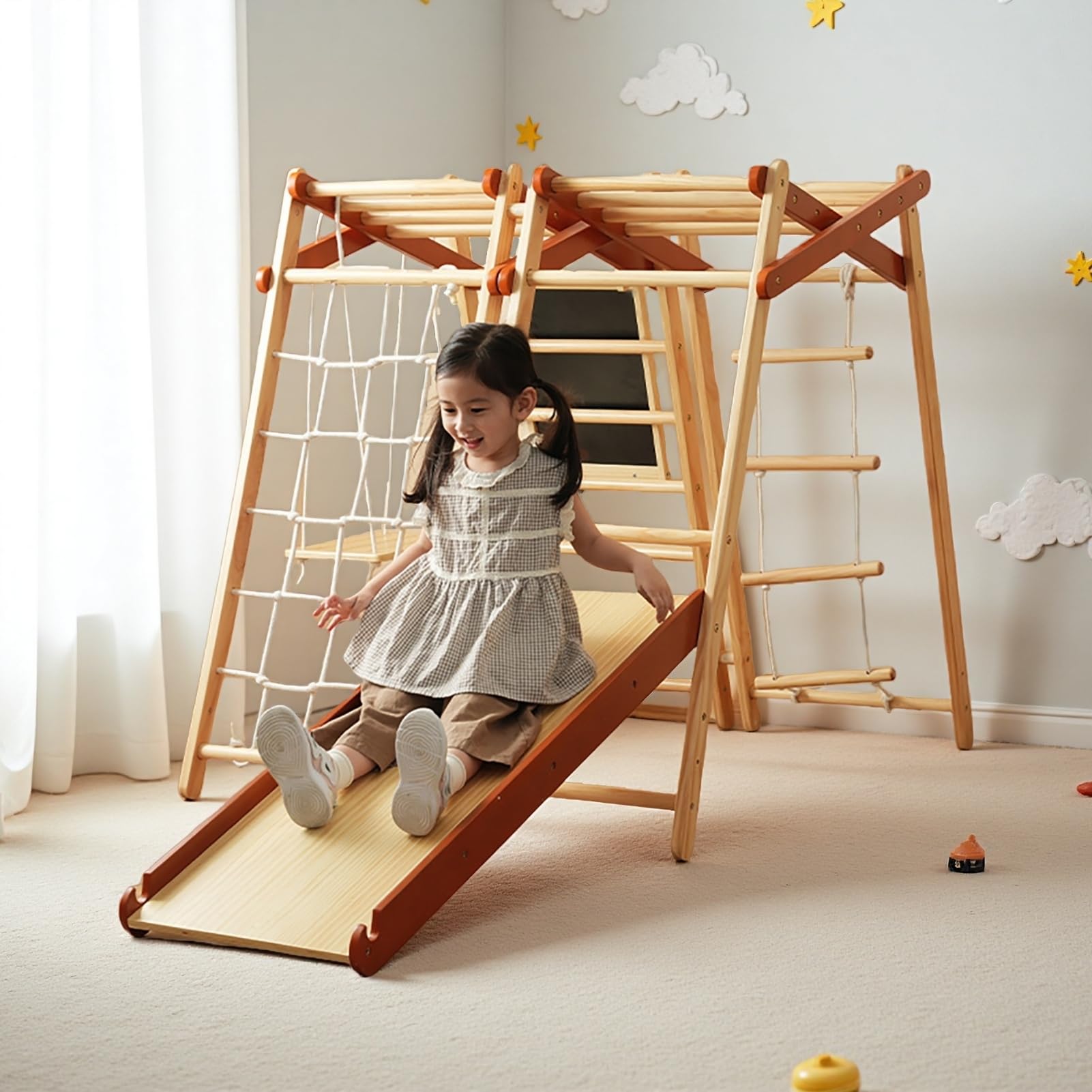 Amazon.co.jp: SOFTSEA ジャングルジム 室内 木製 8in1 折りたたみ