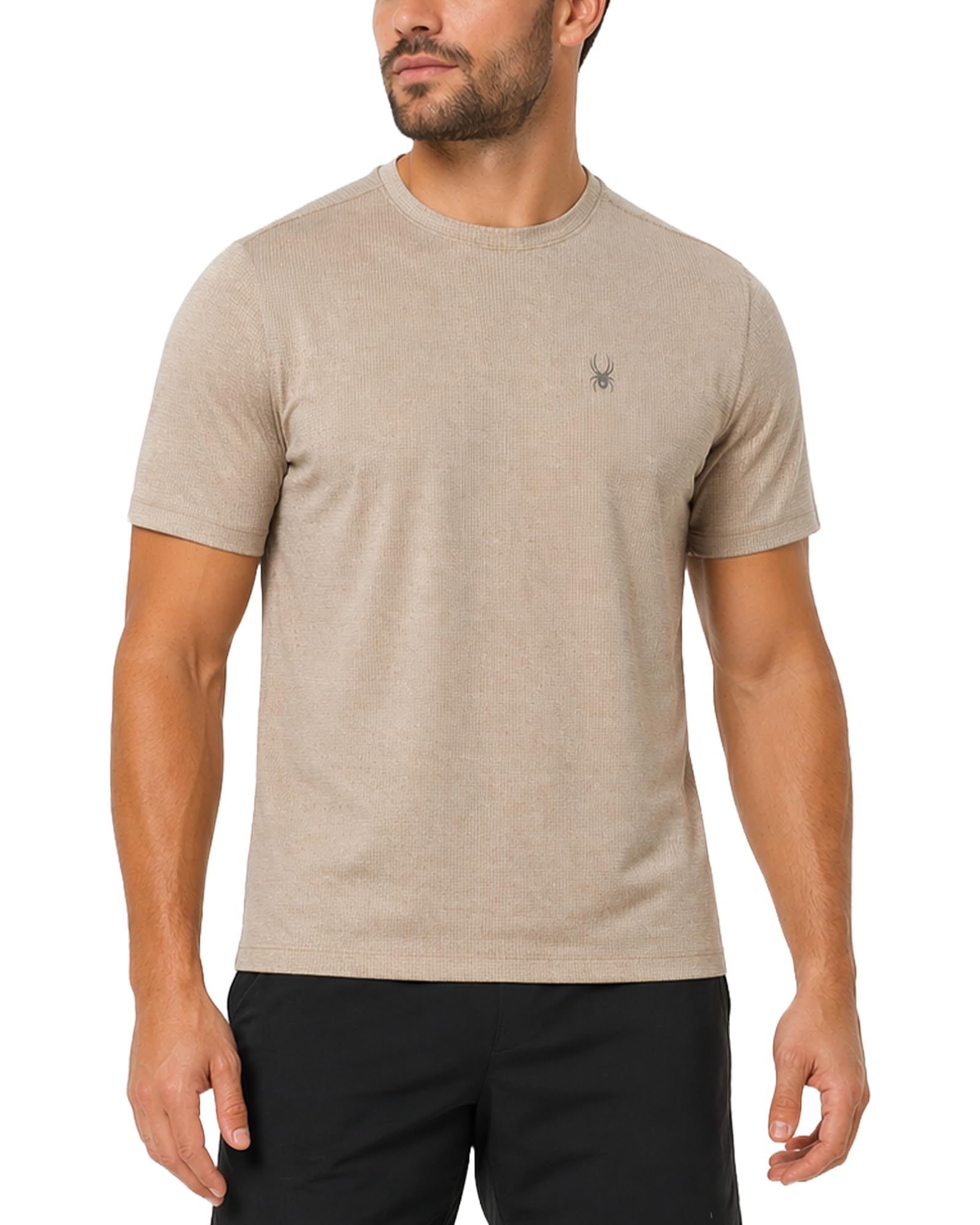 Spyder Men's Gravel Athletic Shirts - Moisture Wicking Short Sleeve Crewneck Workout Shirts For - Relaxed Fit Shirts For Gym, Xl
