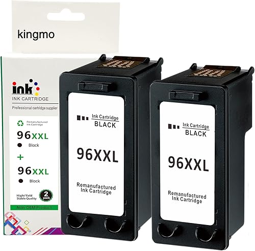 Kingmo Cartucho de tinta remanufacturado para HP 96 negro C9348FN C8767WN uesd para HP 96 para HP Deskjet 5740 5940 6520 6540 Officejet 7210 7310